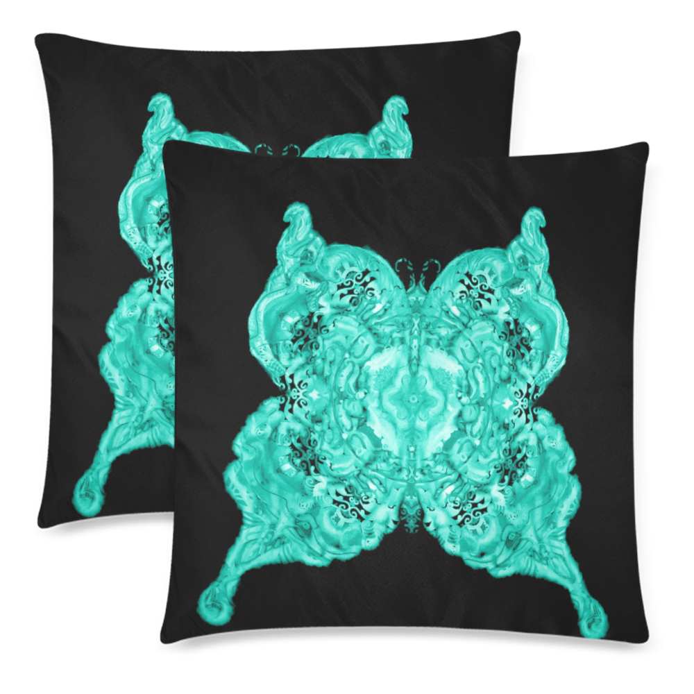 papillon 15 Custom Zippered Pillow Cases 18"x 18" (Twin Sides) (Set of 2)
