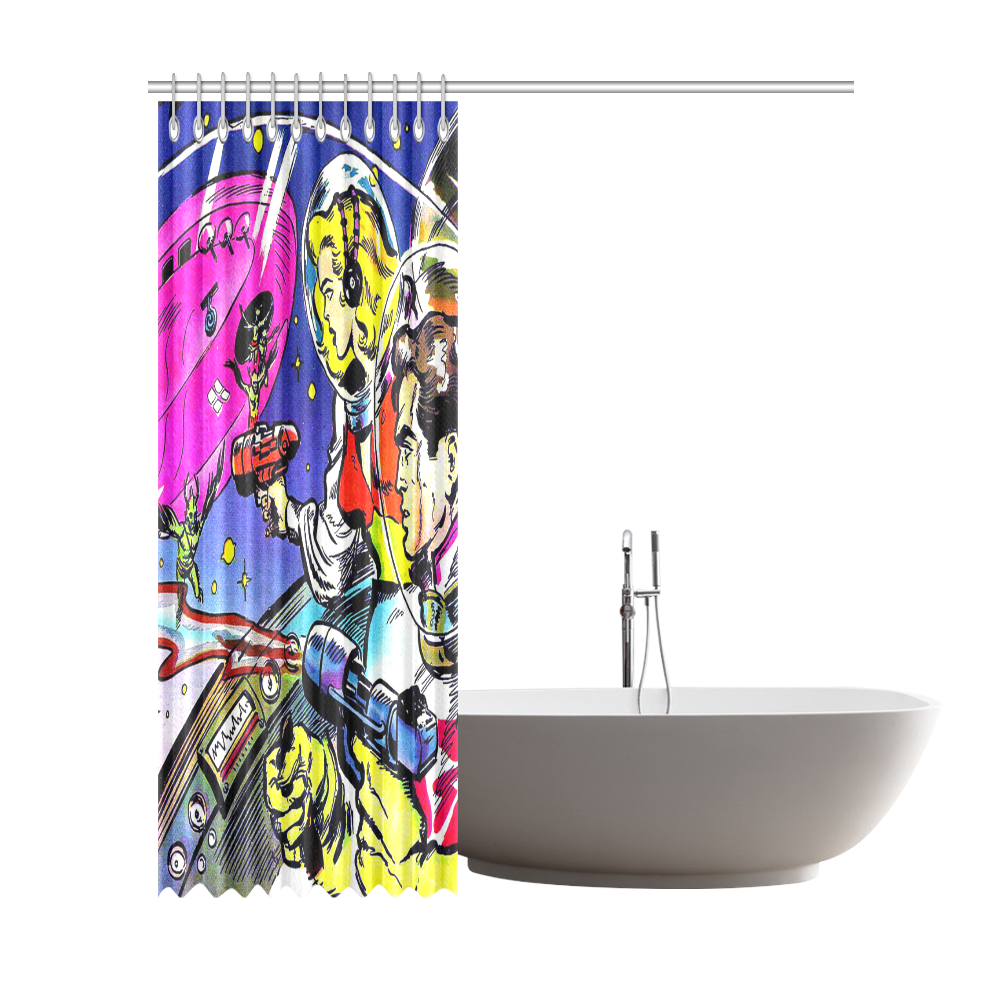 Battle in Space 2 Shower Curtain 72"x84"