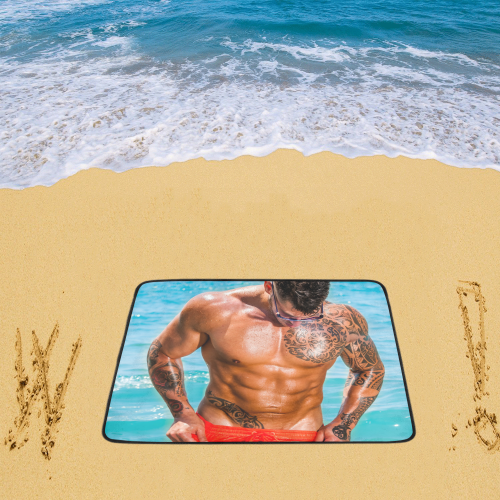 Bachelorette-Male-Model-beach matt Beach Mat 78"x 60"