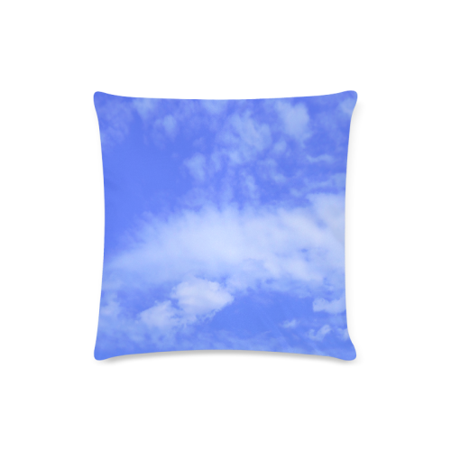 Blue Clouds Custom Zippered Pillow Case 16"x16"(Twin Sides)