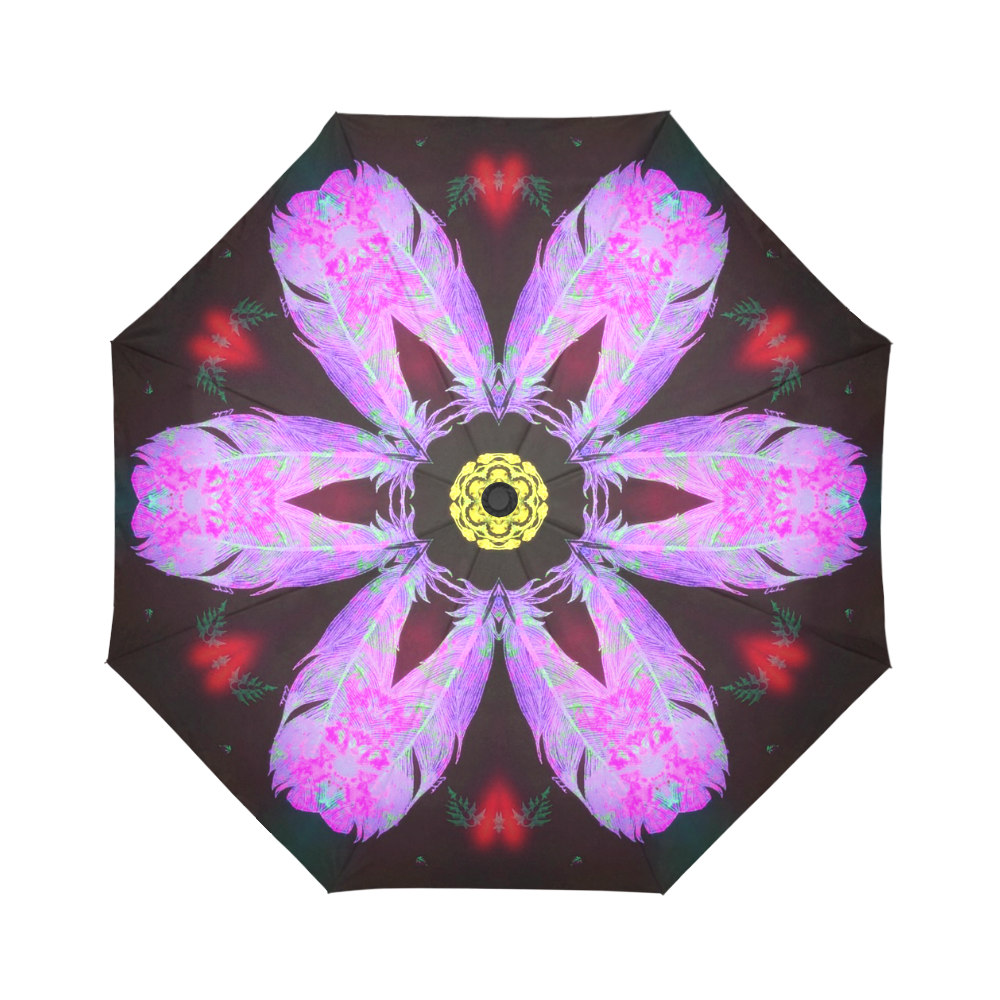 Feather Mandala Auto-Foldable Umbrella (Model U04)