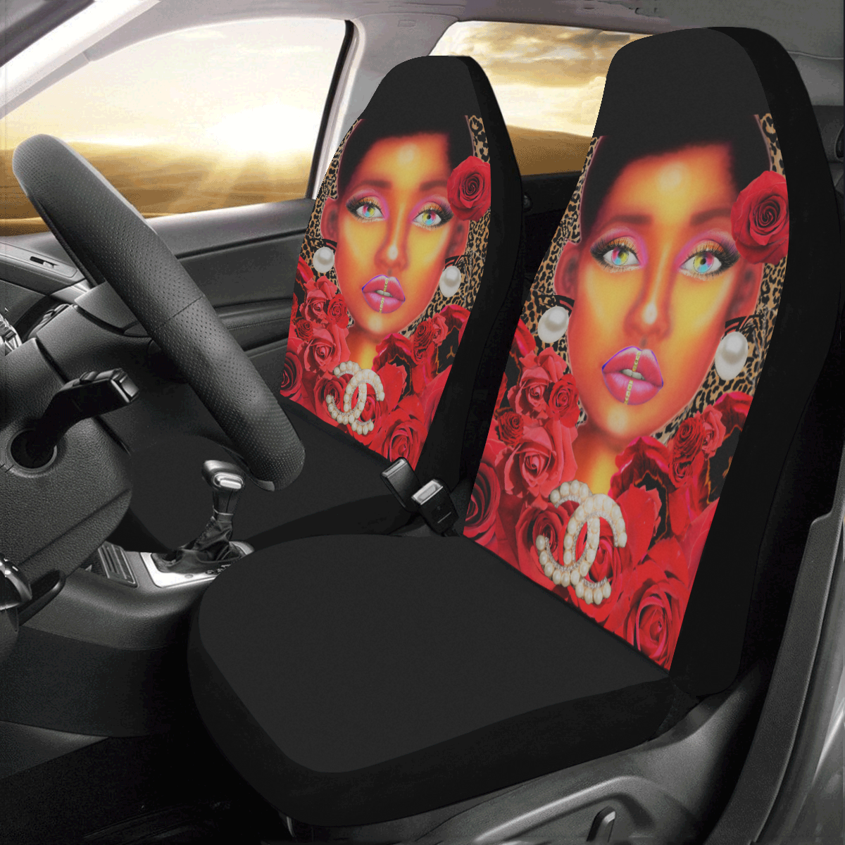 coco redd 2 (2) Car Seat Covers (Set of 2)