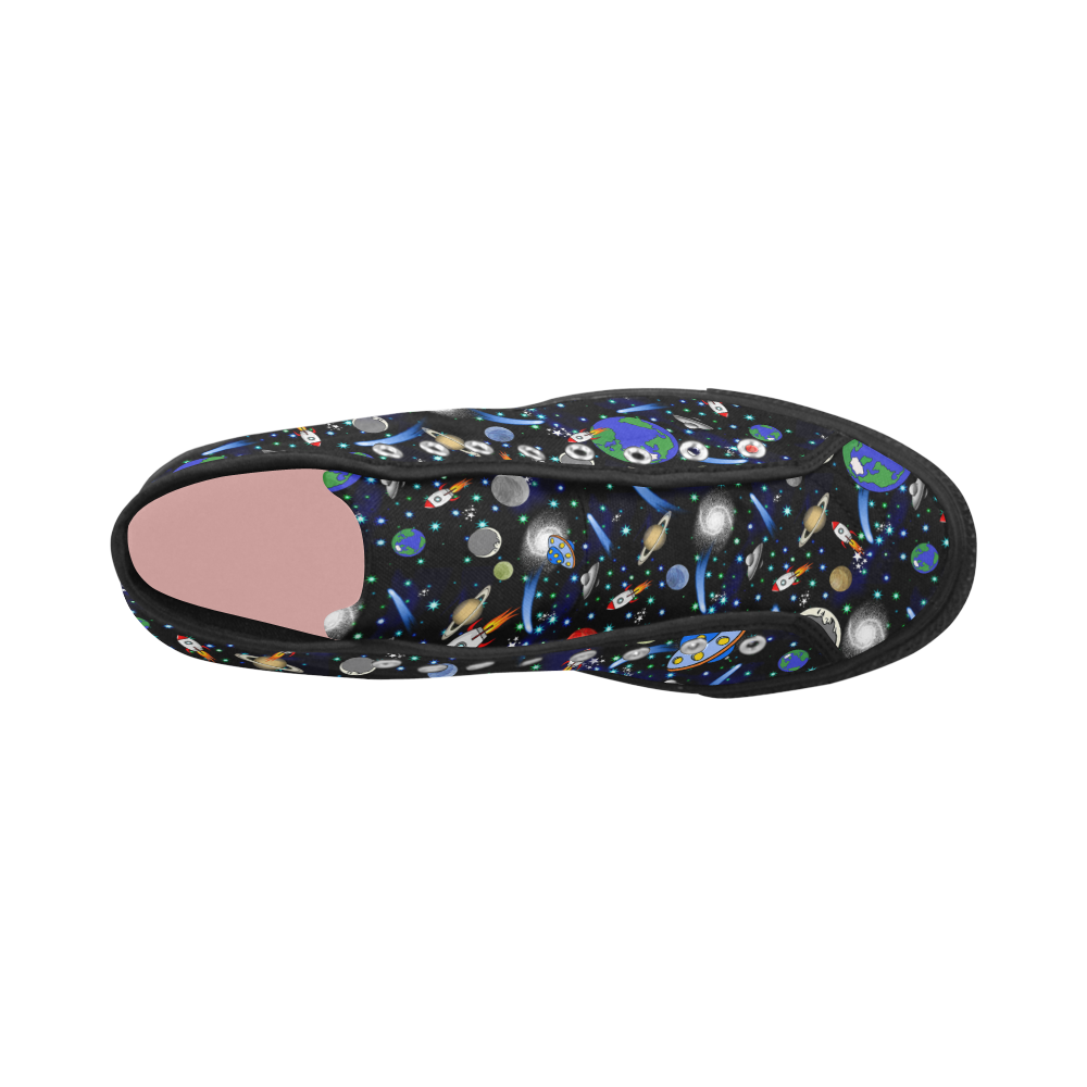 Galaxy Universe - Planets, Stars, Comets, Rockets Vancouver H Women's Canvas Shoes (1013-1)