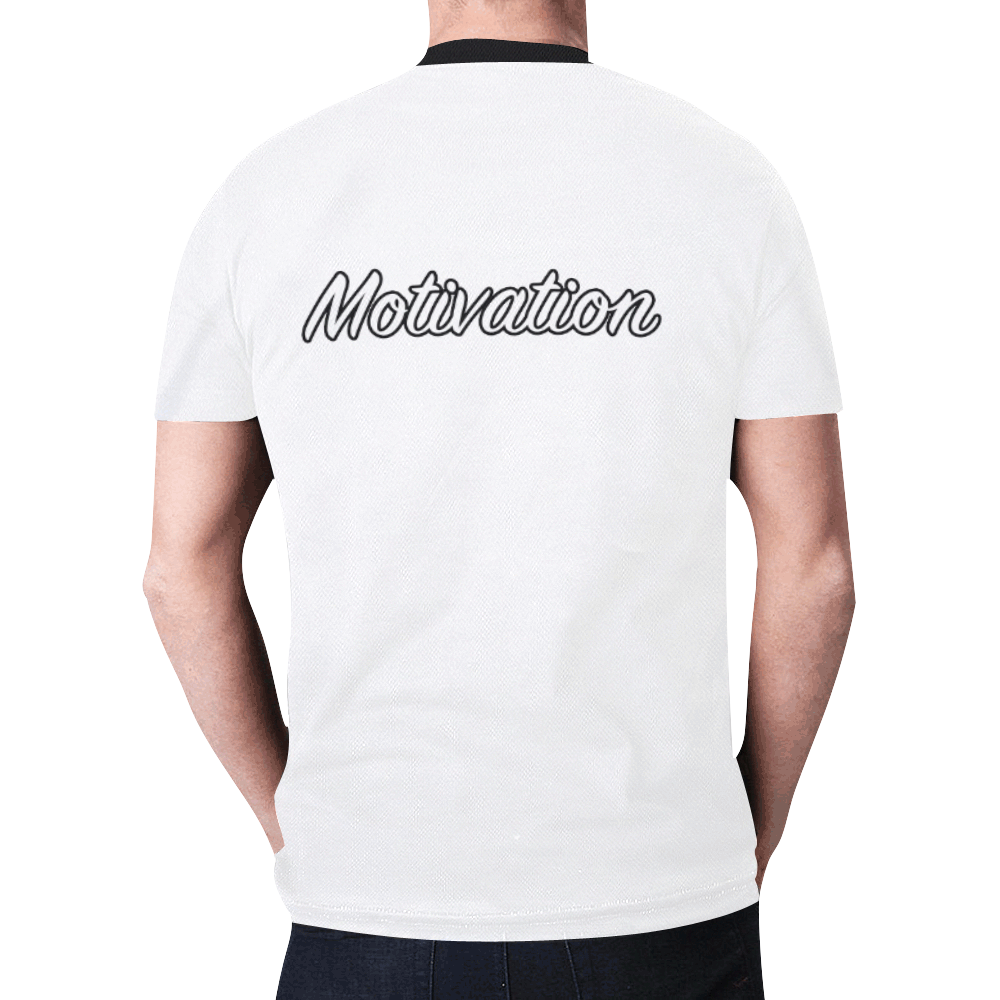 Motivation White/Black Color New All Over Print T-shirt for Men (Model T45)