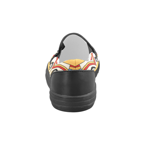 Aztec Religion Tribal Men's Slip-on Canvas Shoes (Model 019)