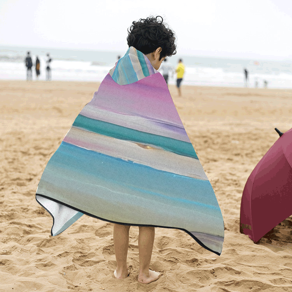 Sunset Beach Kids' Hooded Bath Towels