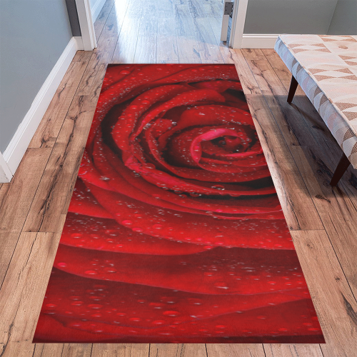 Red rosa Area Rug 9'6''x3'3''