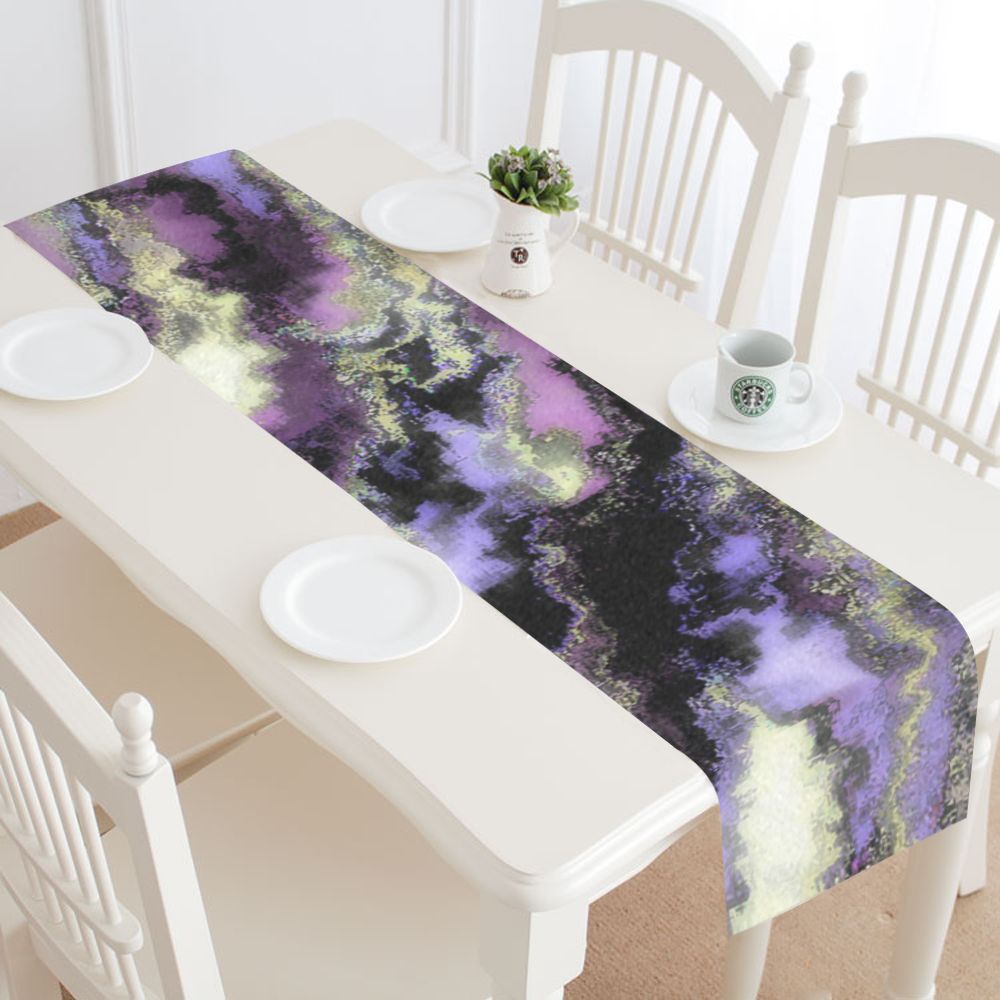 Purple marble Table Runner 14x72 inch