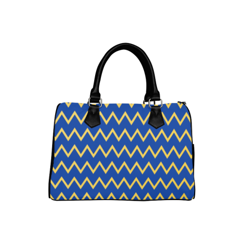 Chevron Jaune/Bleu Boston Handbag (Model 1621)