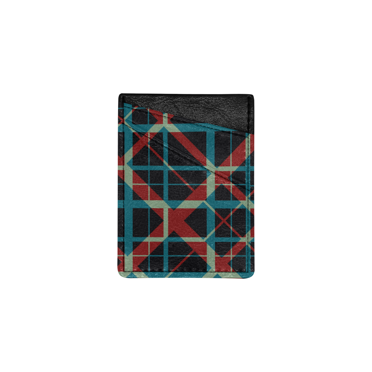 Classic Style Plaid Pattern Cell Phone Card Holder