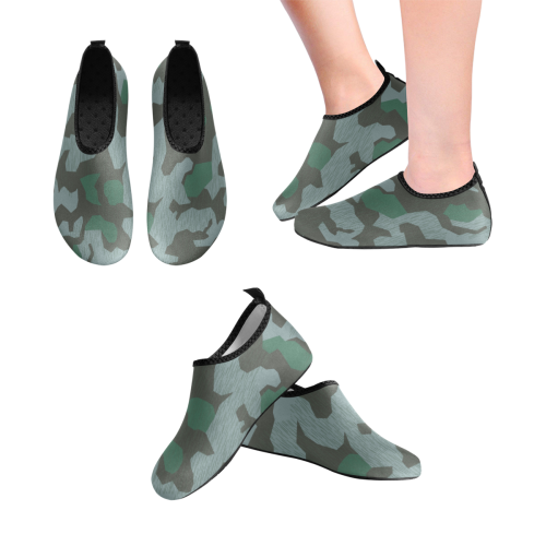Germany WWII Splittermuster 41 Luft camouflage Men's Slip-On Water Shoes (Model 056)