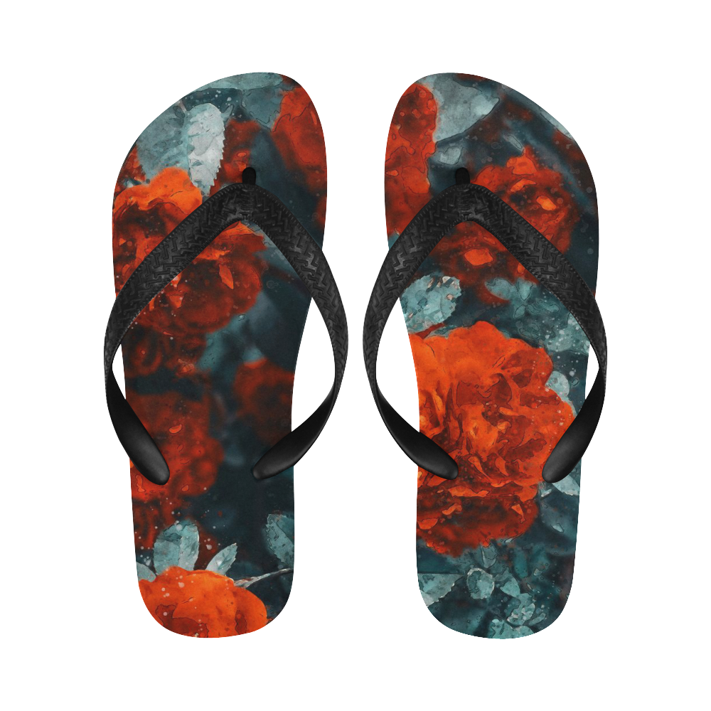 roses are RED 2 Flip Flops for Men/Women (Model 040)