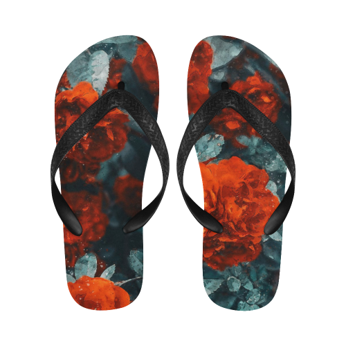 roses are RED 2 Flip Flops for Men/Women (Model 040)