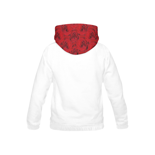 Red Roses Heart All Over Print Hoodie for Kid (USA Size) (Model H13)