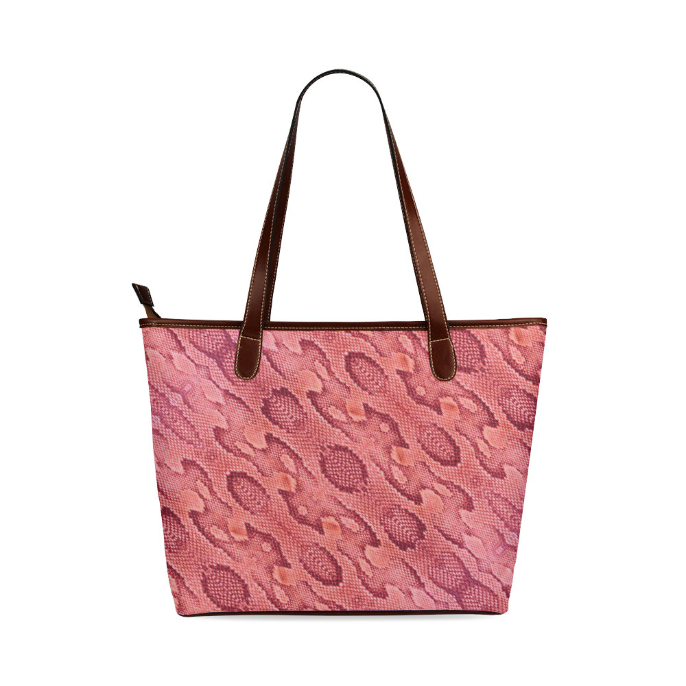pink snake Shoulder Tote Bag (Model 1646)