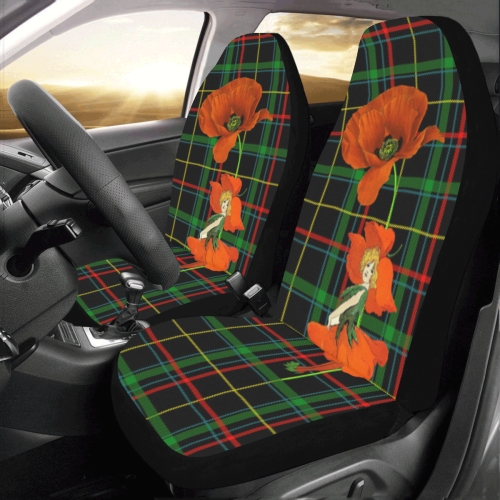 Poppy Elve On Tartan Car Seat Covers (Set of 2)