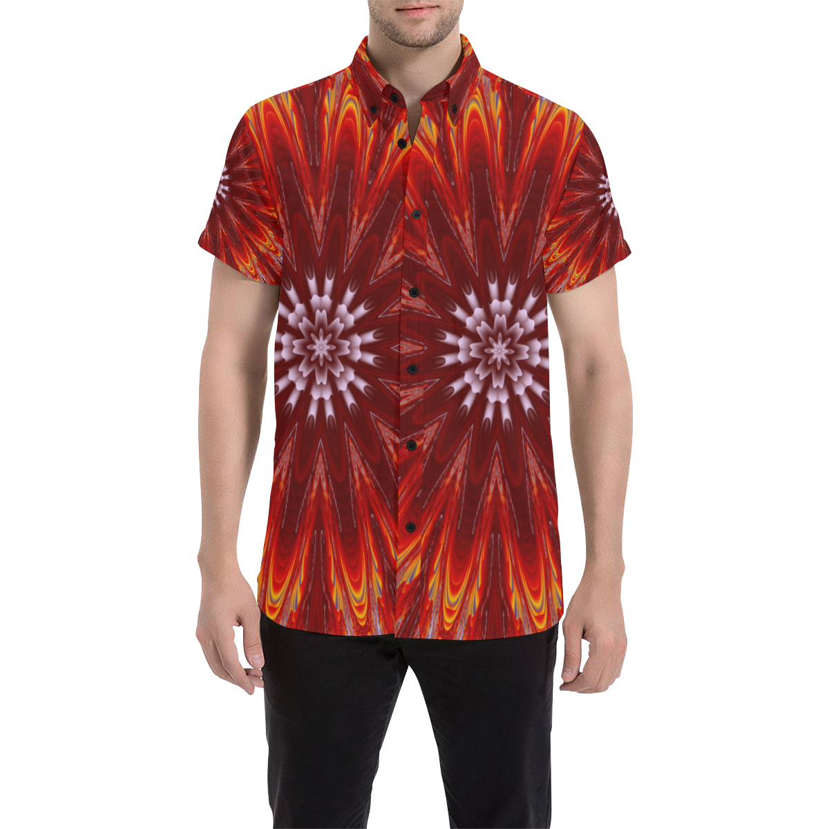 Fiery Lyapunov Men's All Over Print Short Sleeve Shirt (Model T53)