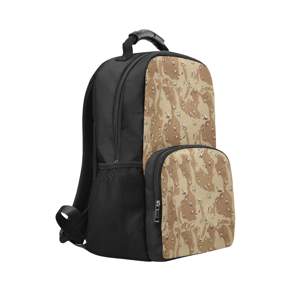 Vintage Desert Brown Camouflage Unisex Laptop Backpack (Model 1663)