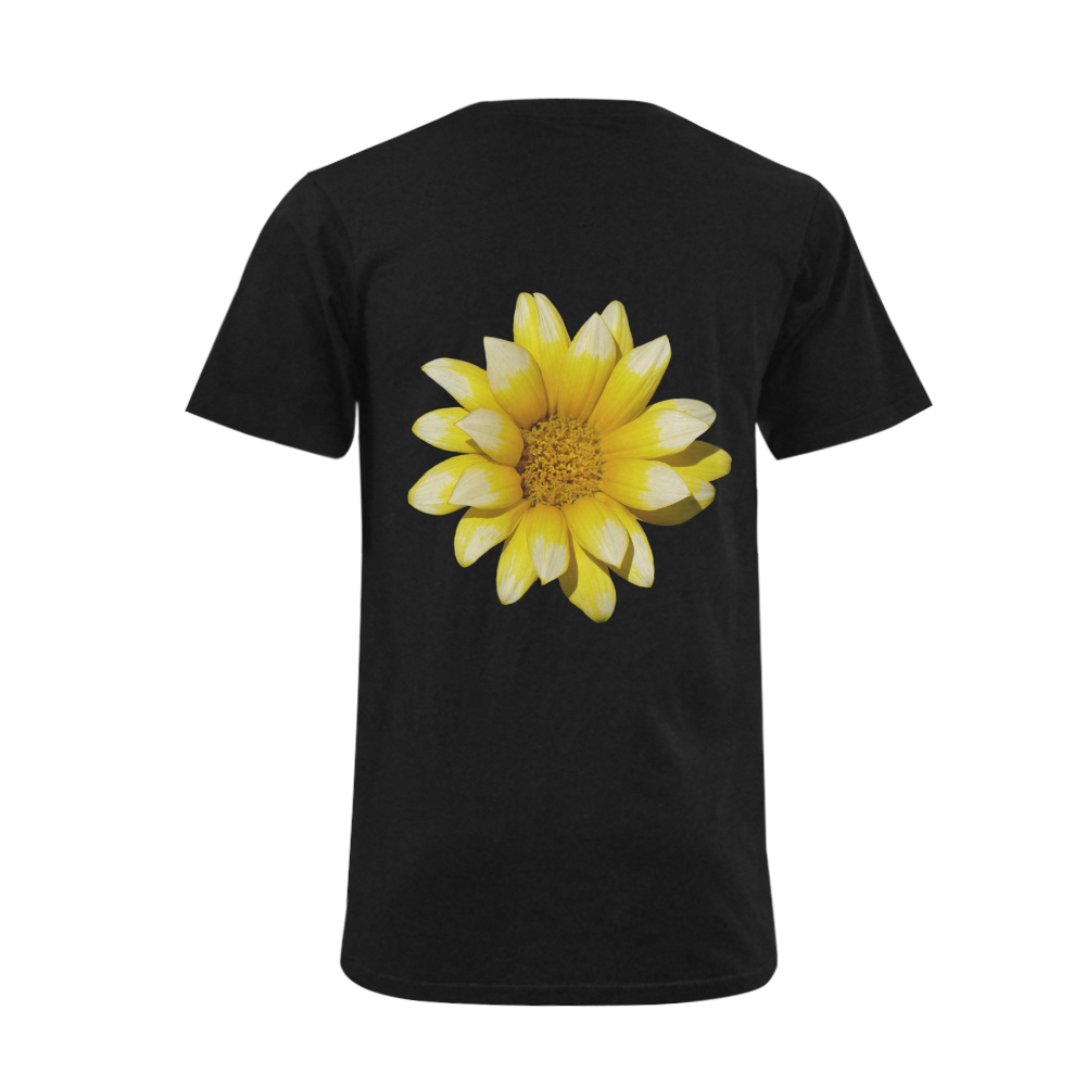 Yellow Flower, floral photography Men's V-Neck T-shirt  Big Size(USA Size) (Model T10)
