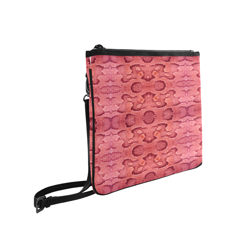 pink snake Slim Clutch Bag (Model 1668)