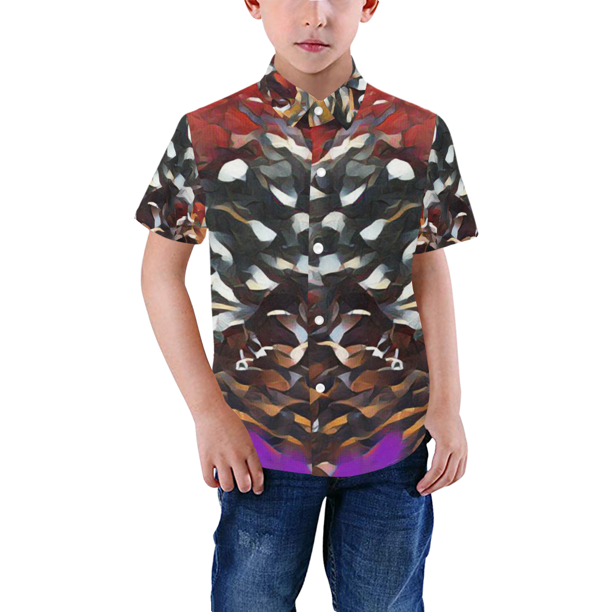 Pieces of Me Boys' All Over Print Short Sleeve Shirt (Model T59)