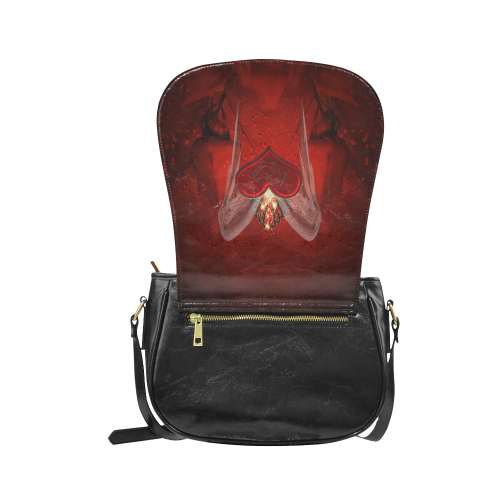 Heart with wings Classic Saddle Bag/Small (Model 1648)