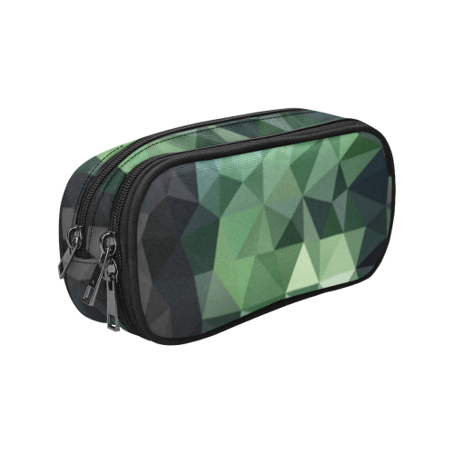 Low poly geometric green Pencil Pouch/Large (Model 1680)