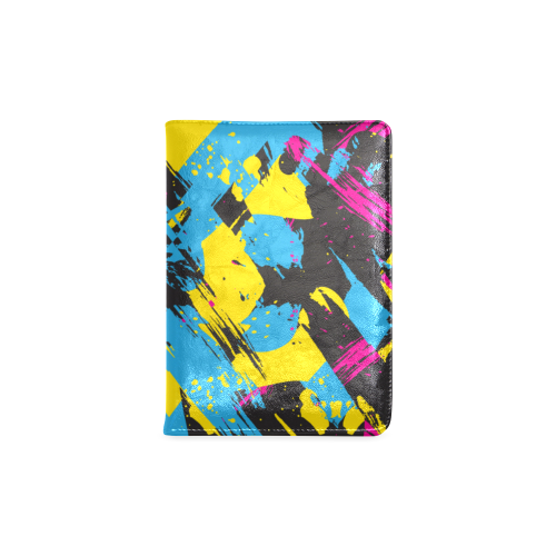 Colorful paint stokes on a black background Custom NoteBook A5