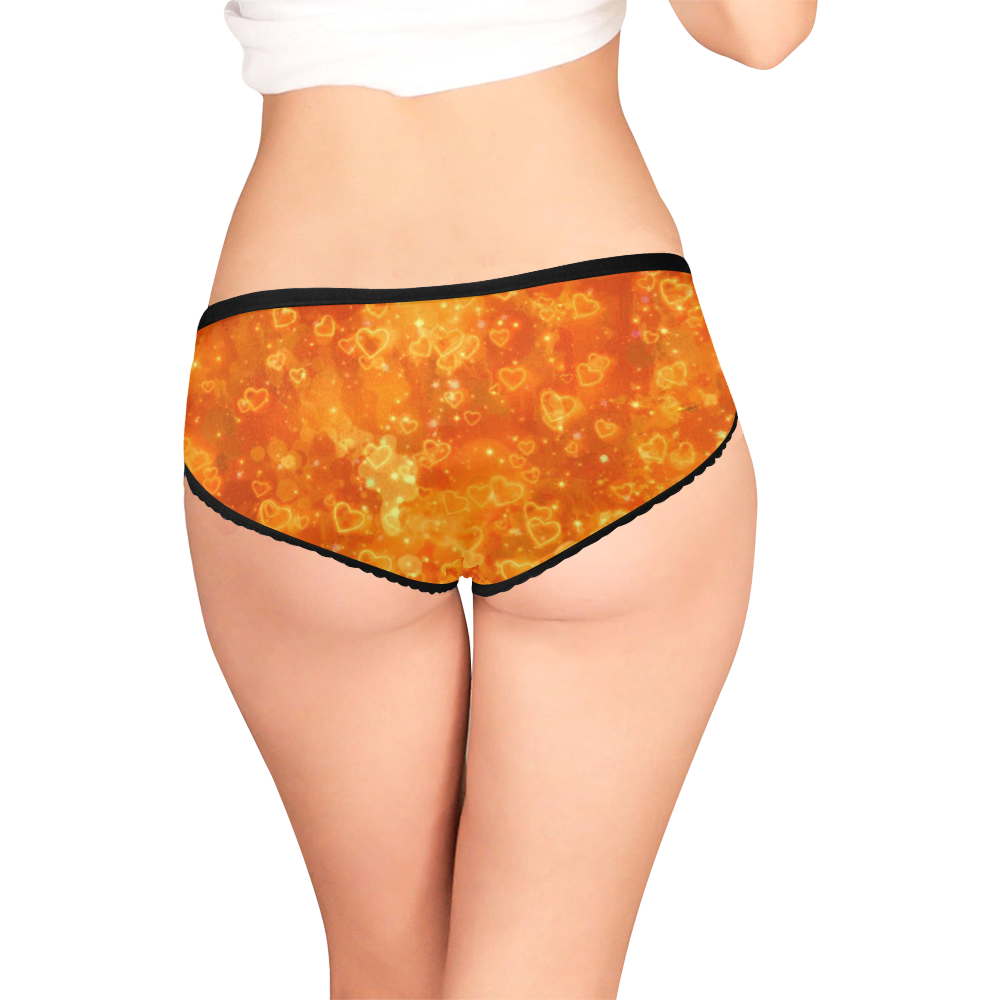 Sparkling glowing hearts C by JamColors Women's All Over Print Girl Briefs (Model L14)