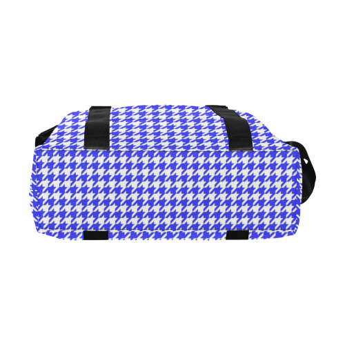 Friendly Houndstooth Pattern,blue by FeelGood Large Capacity Duffle Bag (Model 1715)