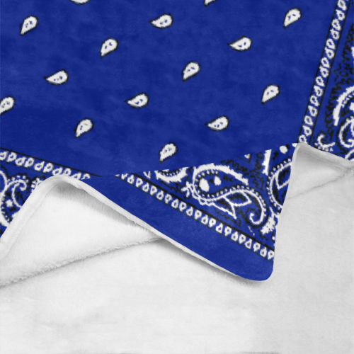 KERCHIEF PATTERN BLUE Ultra-Soft Micro Fleece Blanket 43''x56''