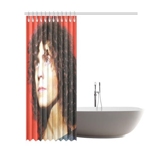 RED MARC SHOWER CURTAIN Shower Curtain 69"x84"