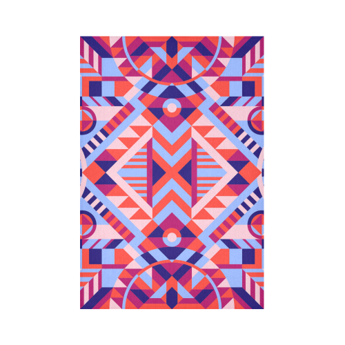 Modern Geometric Pattern Cotton Linen Wall Tapestry 60"x 90"