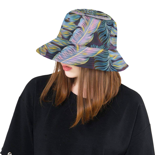 Pretty Leaves 2B by JamColors All Over Print Bucket Hat