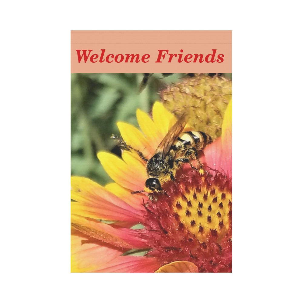 Bee On A Gaillardia Garden Flag 12‘’x18‘’（Without Flagpole）