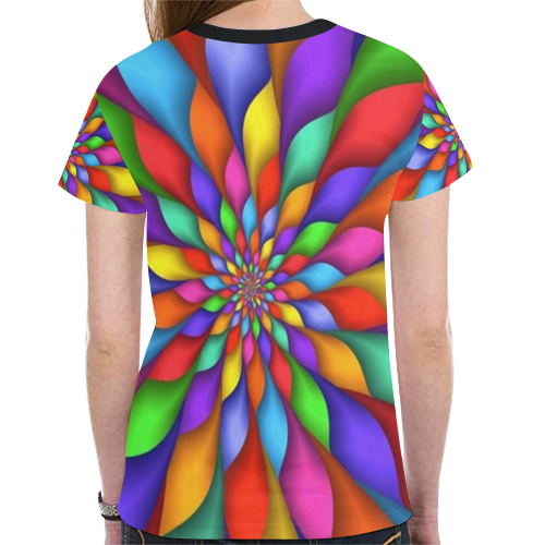 RAINBOW SKITTLES New All Over Print T-shirt for Women (Model T45)