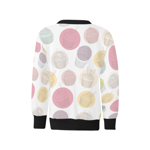Colorful Cupcakes Kids' All Over Print Sweatshirt (Model H37)