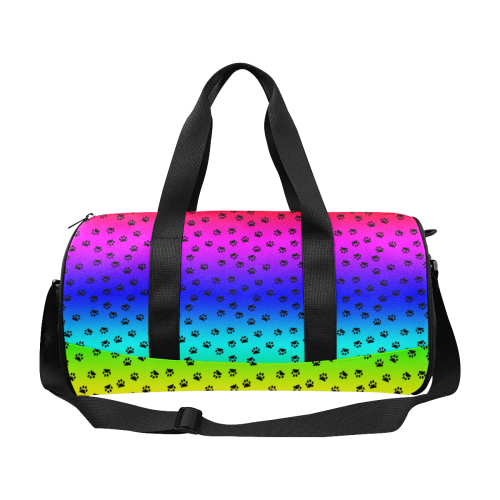 rainbow with black paws Duffle Bag (Model 1679)