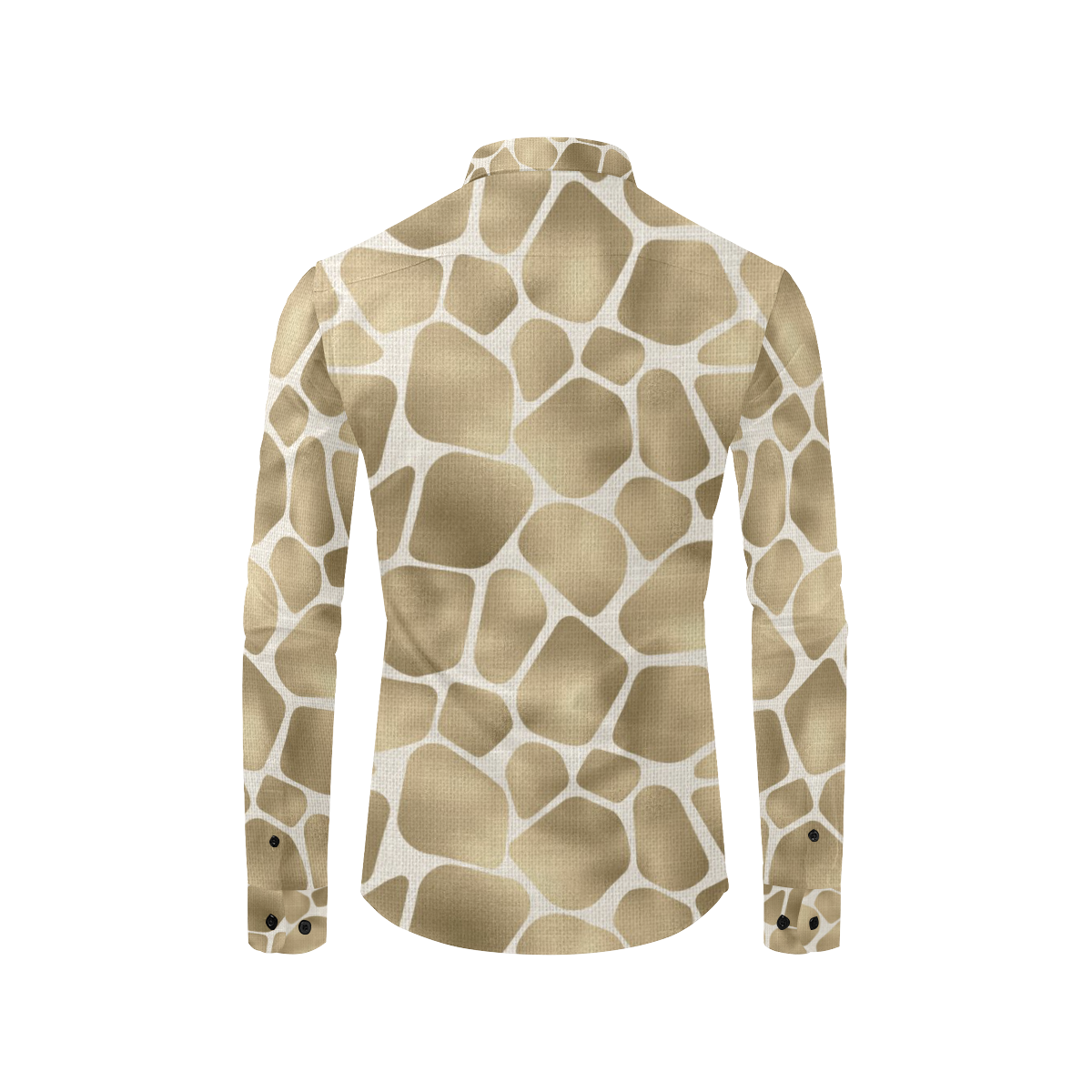 Linen Giraffe Print Men's All Over Print Casual Dress Shirt (Model T61)