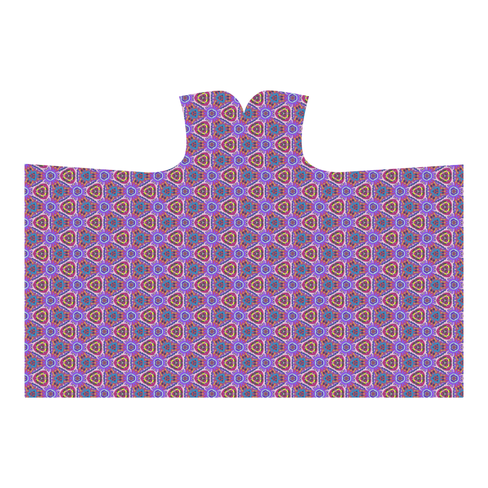 Purple Doodles - Hidden Smiles Hooded Blanket 80''x56''