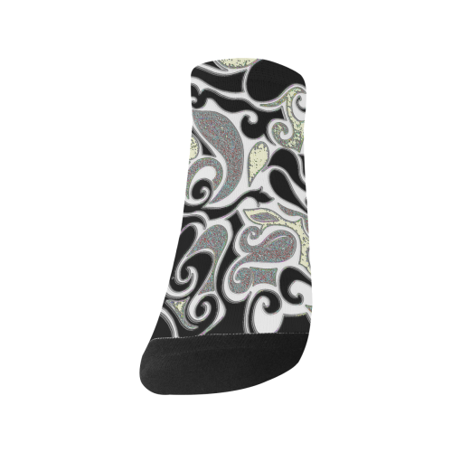 retro abstract swirl doodle Men's Ankle Socks