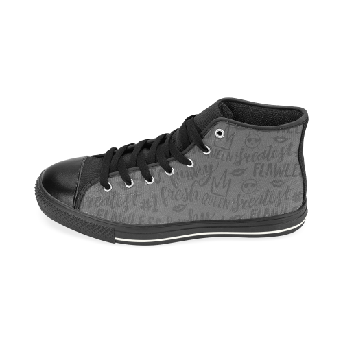 Funky Magic Flawless High Top Canvas Women's Shoes/Large Size (Model 017)