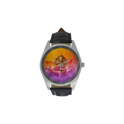 Ganesh, Son Of Shiva And Parvati Men's Casual Leather Strap Watch(Model 211)