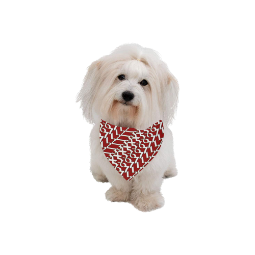 NUMBERS Collection 1234567 Red/White/Gold Pet Dog Bandana/Large Size