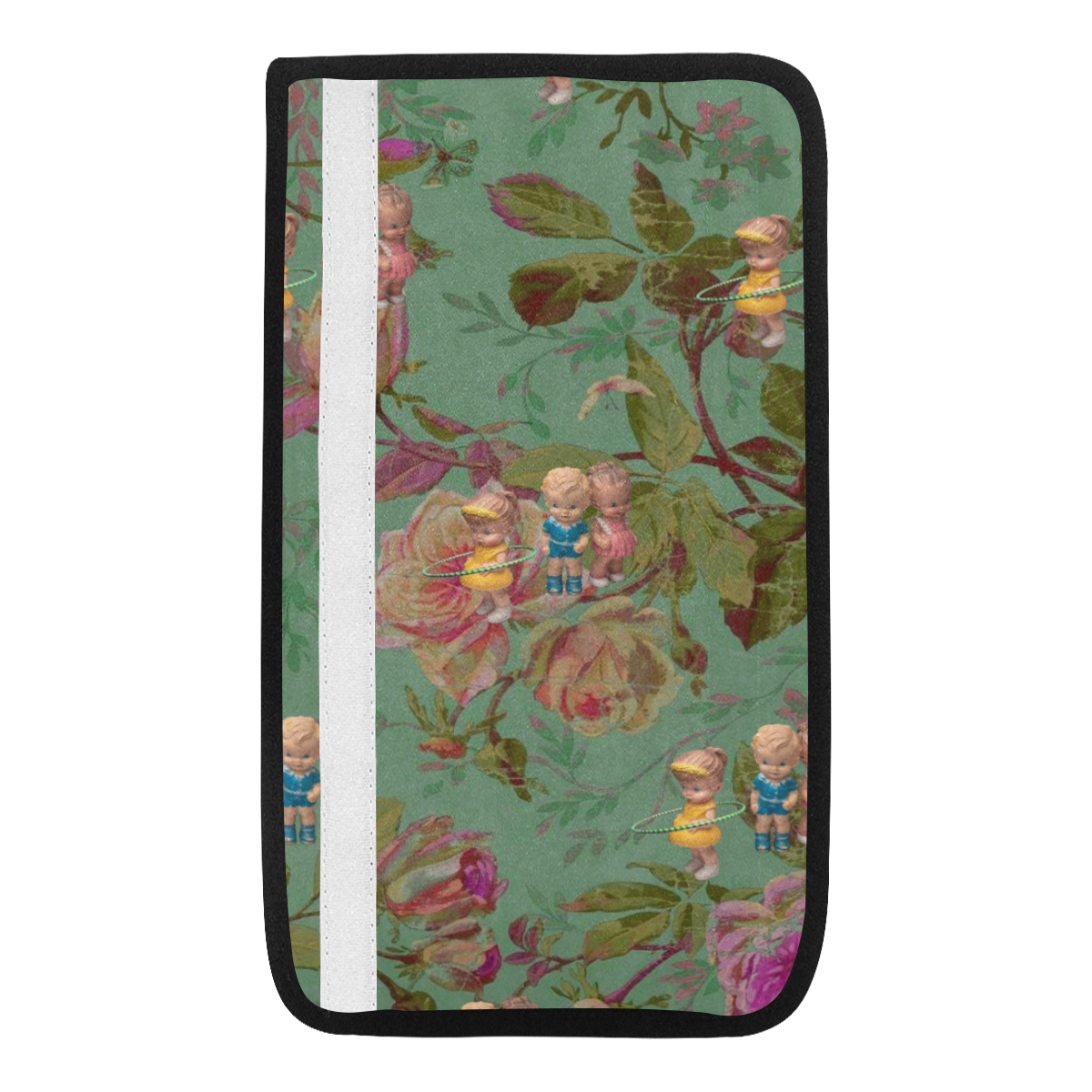 Hooping in the Rose Garden Car Seat Belt Cover 7''x12.6''