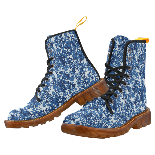 Digital Blue Camouflage Martin Boots For Men Model 1203H