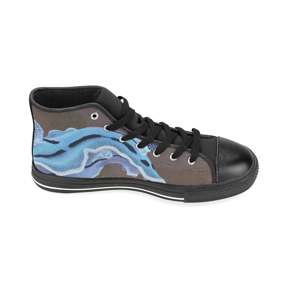 Sea Sluggo High Top Canvas Shoes for Kid (Model 017)