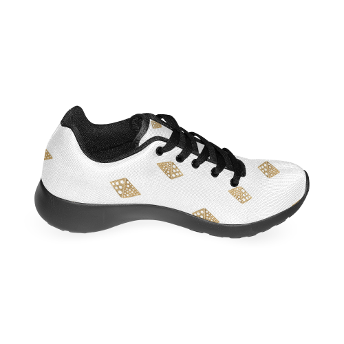 design Blocks : GOLD WITH WHITE Women’s Running Shoes (Model 020)