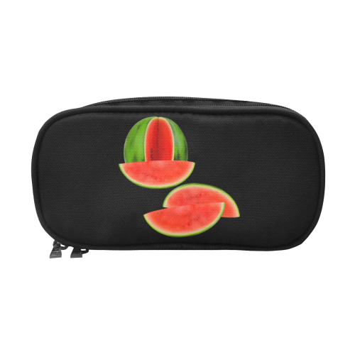 Watercolor Watermelon, red, green and sweet Pencil Pouch/Large (Model 1680)