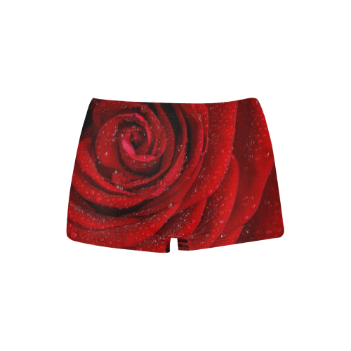 Red rosa Women's All Over Print Boyshort Panties (Model L31)